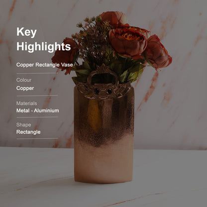 Aluminium Copper Rectangle Vase