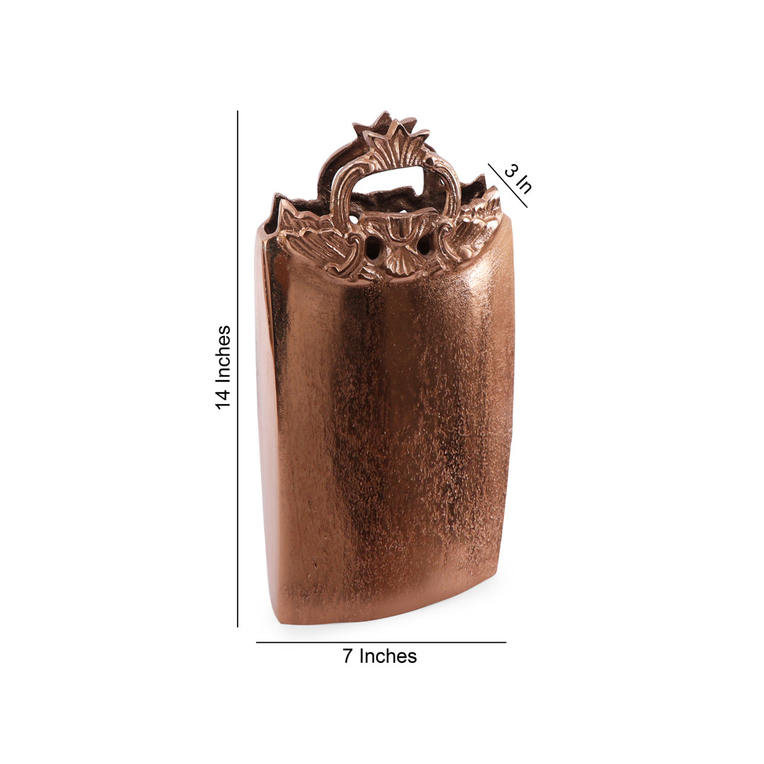 Aluminium Copper Rectangle Vase