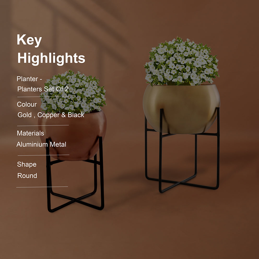 Metal Planters Set of 2