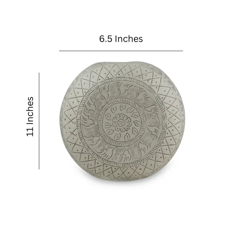 Aluminum Cream Flower Vase - Small