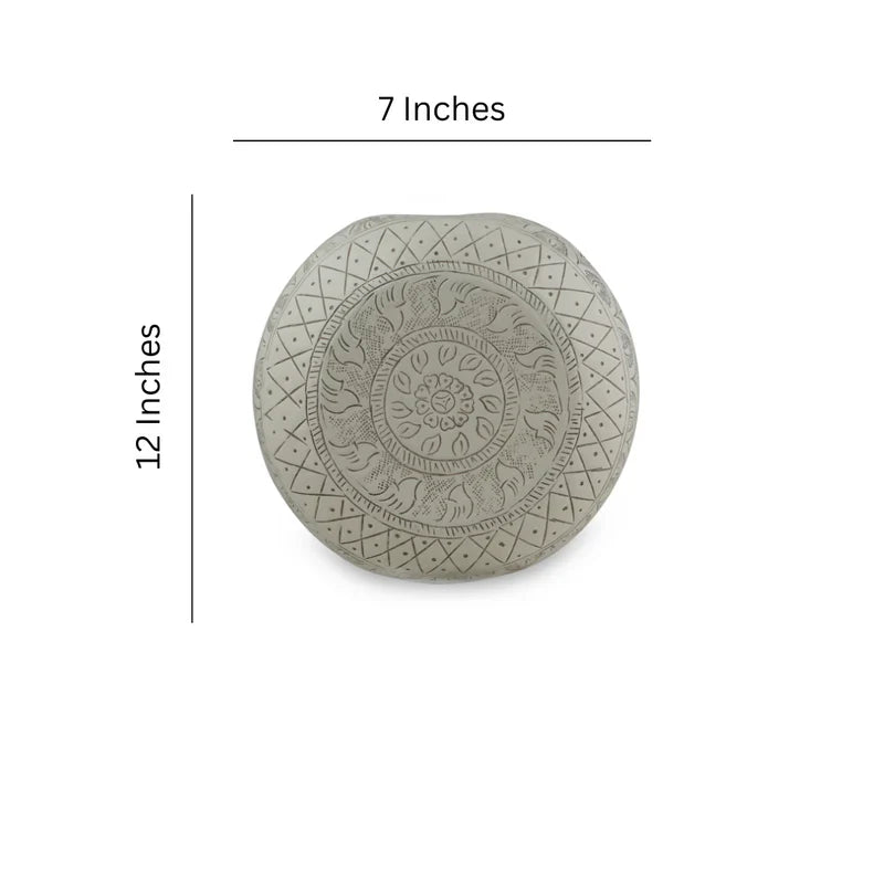 Aluminum Cream Flower Vase - Large