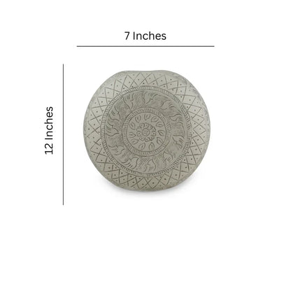 Aluminum Cream Flower Vase - Large