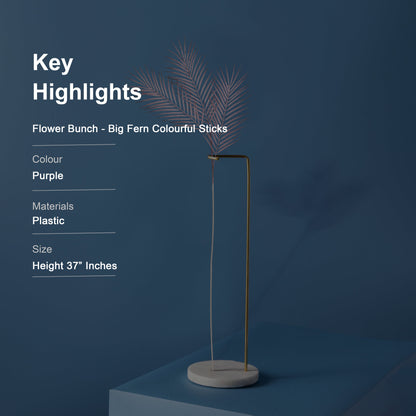 Flower Bunch - Big Fern Purple Sticks