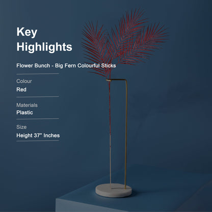 Flower Bunch - Big Fern Red Sticks