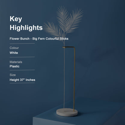 Flower Bunch - Big Fern White Sticks