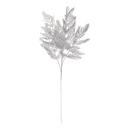 Flower Bunch - Metallic Silver Fern Sticks