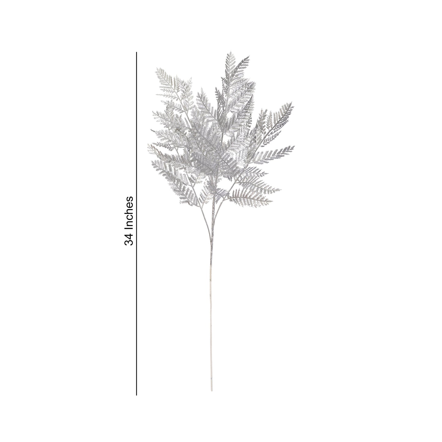 Flower Bunch - Metallic Silver Fern Sticks